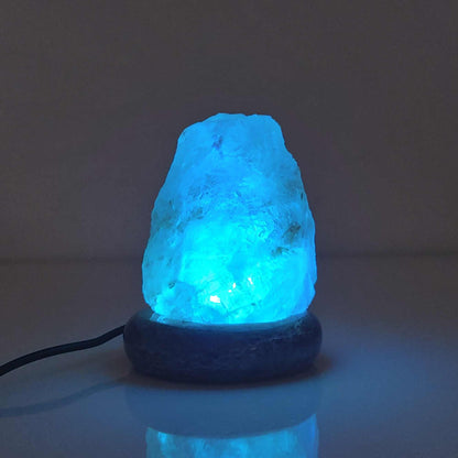 USB Colour Changing Salt Himalayan Lamp - Natural Shape Pink Rock LED Light - Mekamart Australia