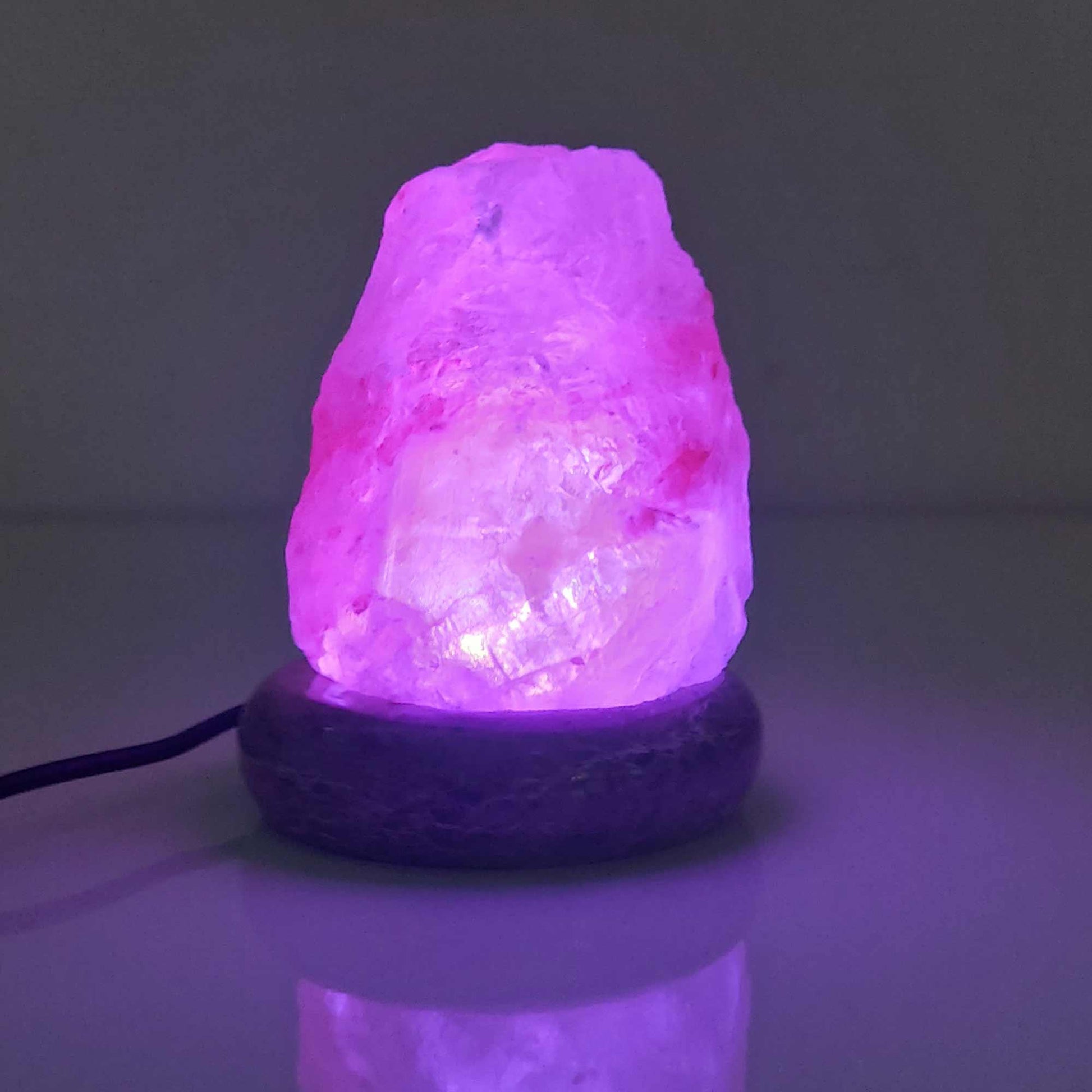 USB Colour Changing Salt Himalayan Lamp - Natural Shape Pink Rock LED Light - Mekamart Australia