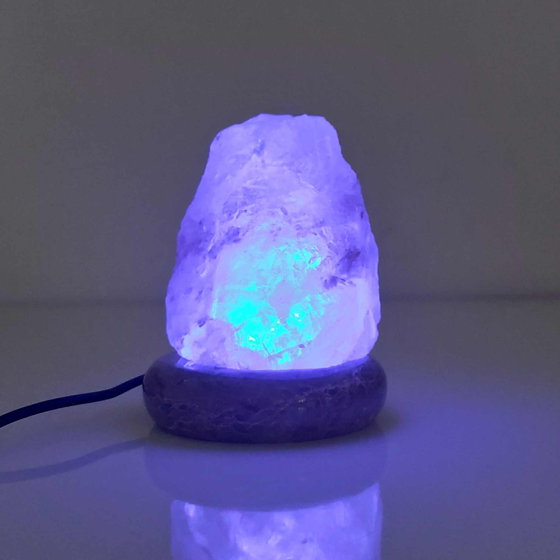 USB Colour Changing Salt Himalayan Lamp - Natural Shape Pink Rock LED Light - Mekamart Australia