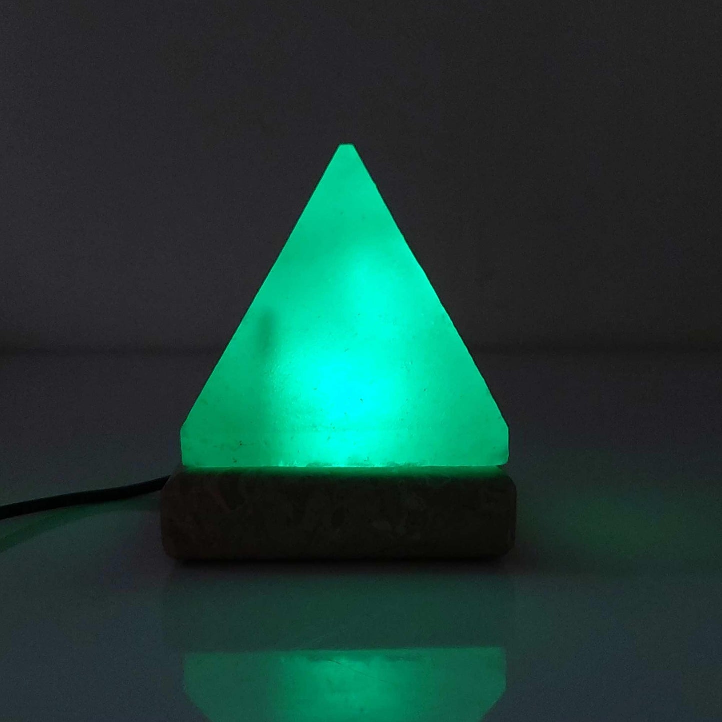 USB Colour Changing Salt Himalayan Lamp - Pyramid Shape Pink Rock LED Light - Mekamart Australia