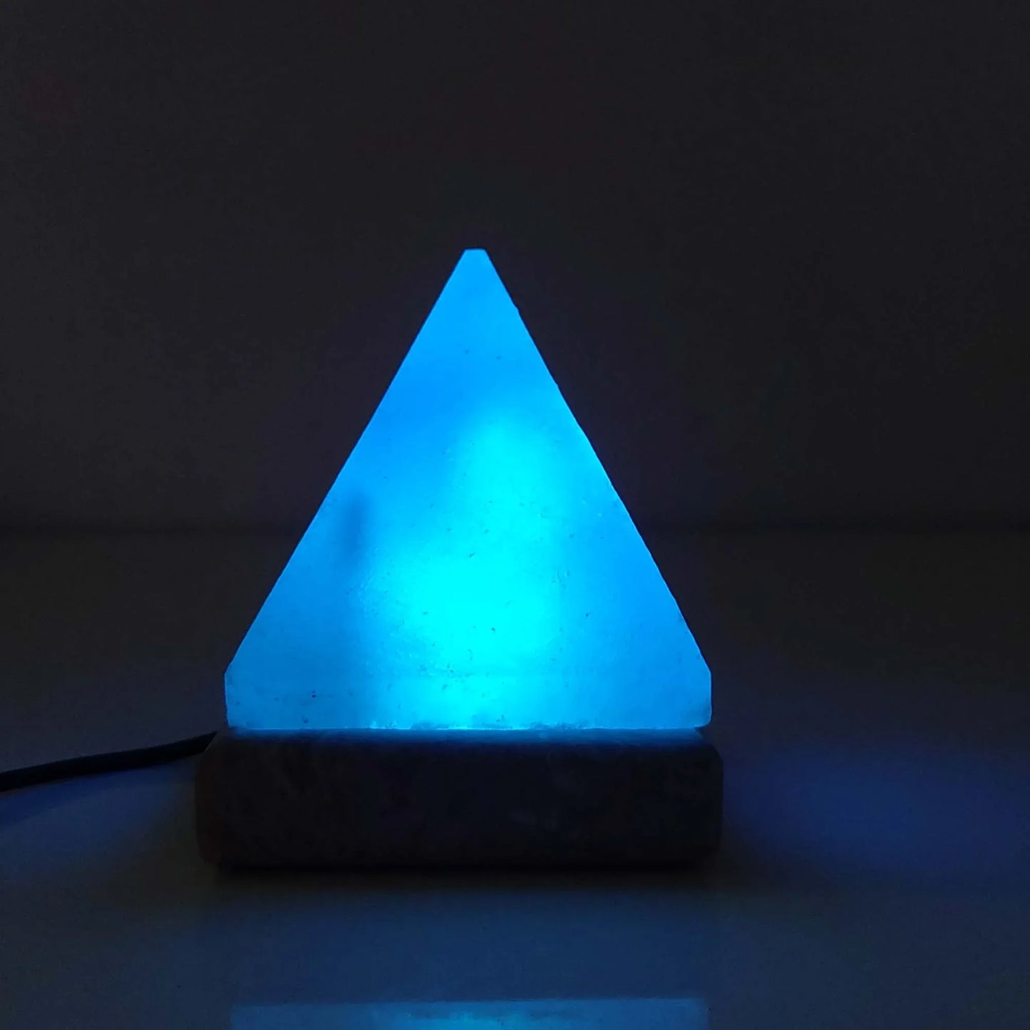 USB Colour Changing Salt Himalayan Lamp - Pyramid Shape Pink Rock LED Light - Mekamart Australia