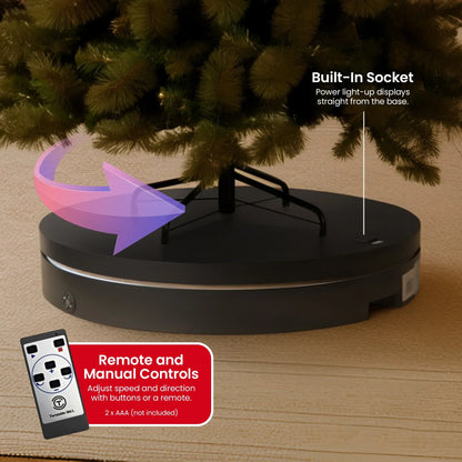 Christabelle 80cm 200kg Commercial Electric Display Turntable Power Outlet Black - Mekamart Australia