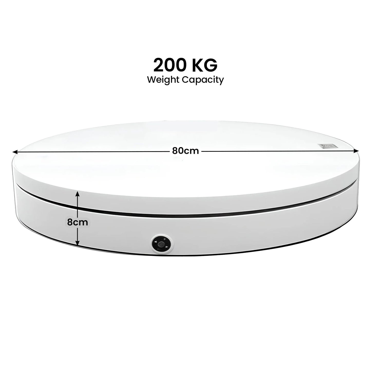Christabelle 80cm 200kg Commercial Electric Display Turntable Motorised White - Mekamart Australia