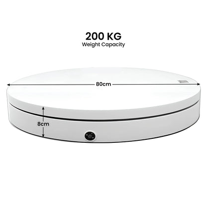 Christabelle 80cm 200kg Commercial Electric Display Turntable Motorised White - Mekamart Australia