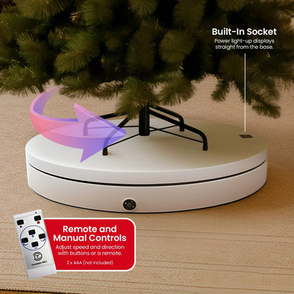Christabelle 80cm 200kg Commercial Electric Display Turntable Motorised White - Mekamart Australia