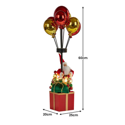 Christabelle 60cm LED Christmas Santa Claus with Balloons & Lights Ornament Decoration - Mekamart Australia