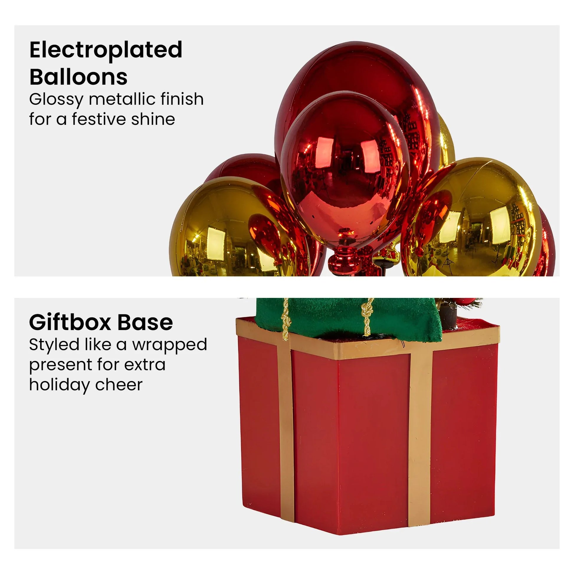 Christabelle 60cm LED Christmas Santa Claus with Balloons & Lights Ornament Decoration - Mekamart Australia