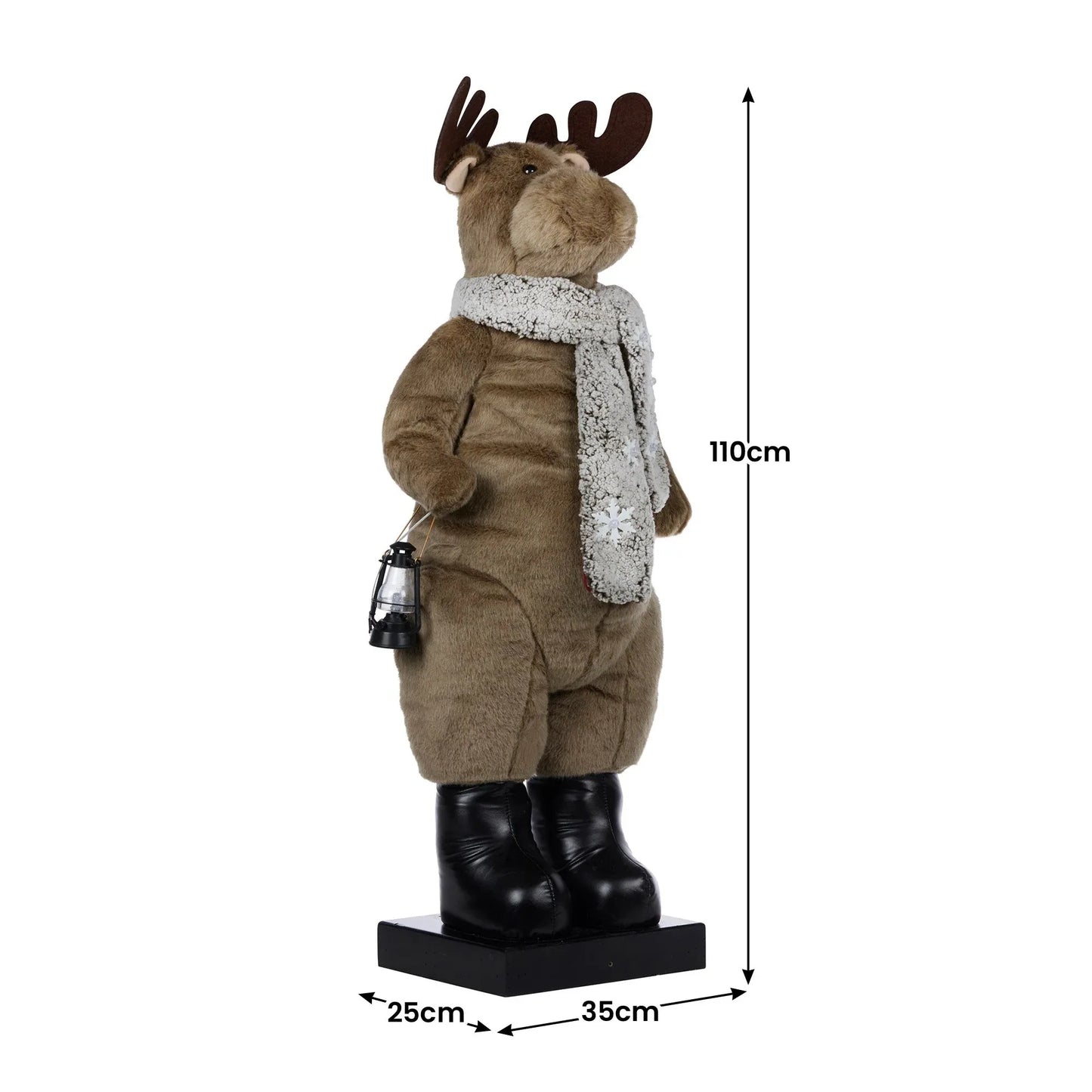 Christabelle 1.1m Musical LED Animated Christmas Moose Decoration Light-Up Lantern Ornament - Mekamart Australia