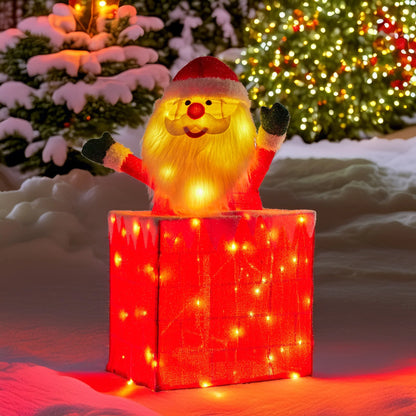 Christabelle 76cm Animated Santa In Chimney Christmas Tree Led Lights Ornament - Mekamart Australia