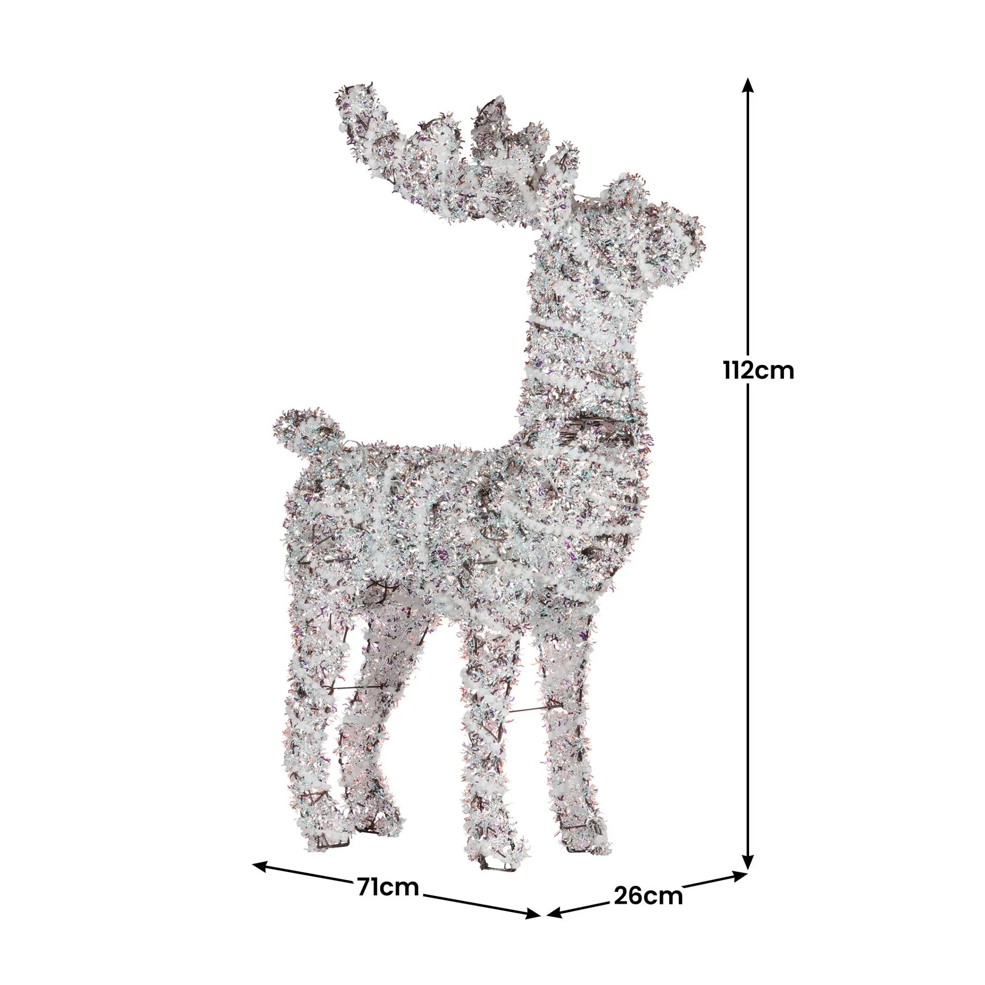 Christabelle 112cm Animated Reindeer Christmas LED Lights Indoor Outdoor Yard Statue Decoration - Mekamart Australia