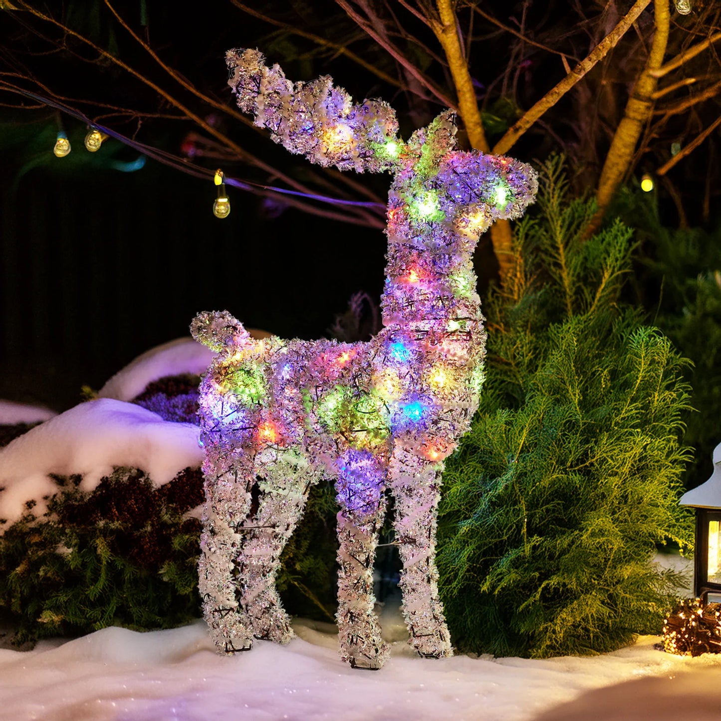 Christabelle 112cm Animated Reindeer Christmas LED Lights Indoor Outdoor Yard Statue Decoration - Mekamart Australia