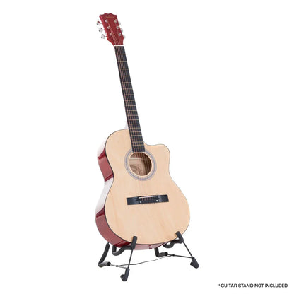 Karrera Acoustic Cutaway 40in Guitar - Natural - Mekamart Australia