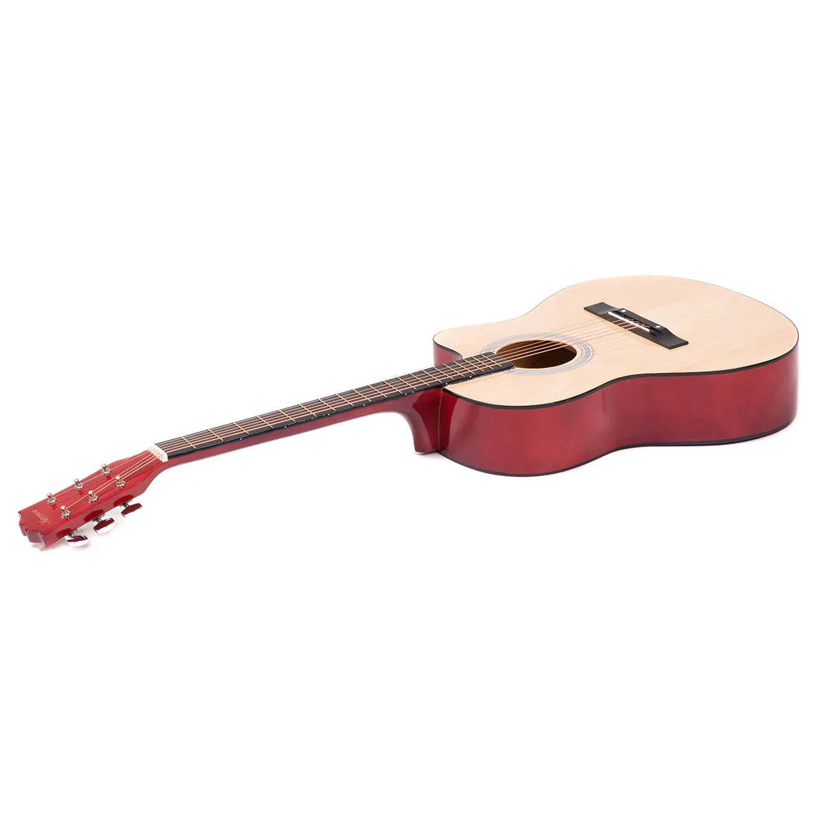 Karrera Acoustic Cutaway 40in Guitar - Natural - Mekamart Australia