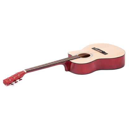 Karrera Acoustic Cutaway 40in Guitar - Natural - Mekamart Australia