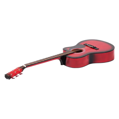 Karrera Acoustic Cutaway 40in Guitar - Red - Mekamart Australia