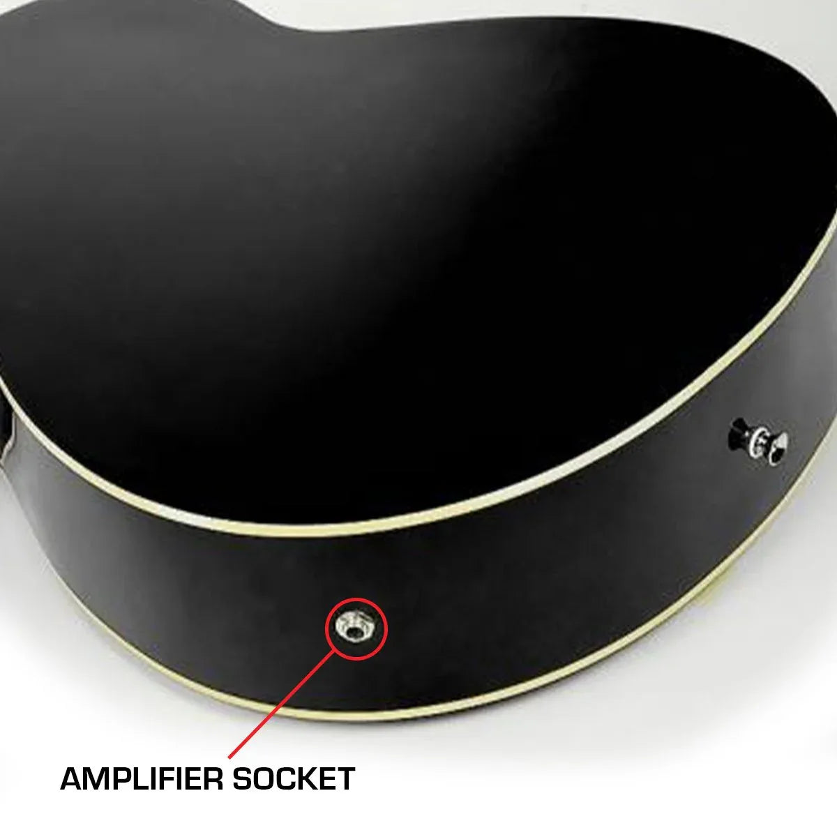Karrera 43in Acoustic Bass Guitar - Black - Mekamart Australia