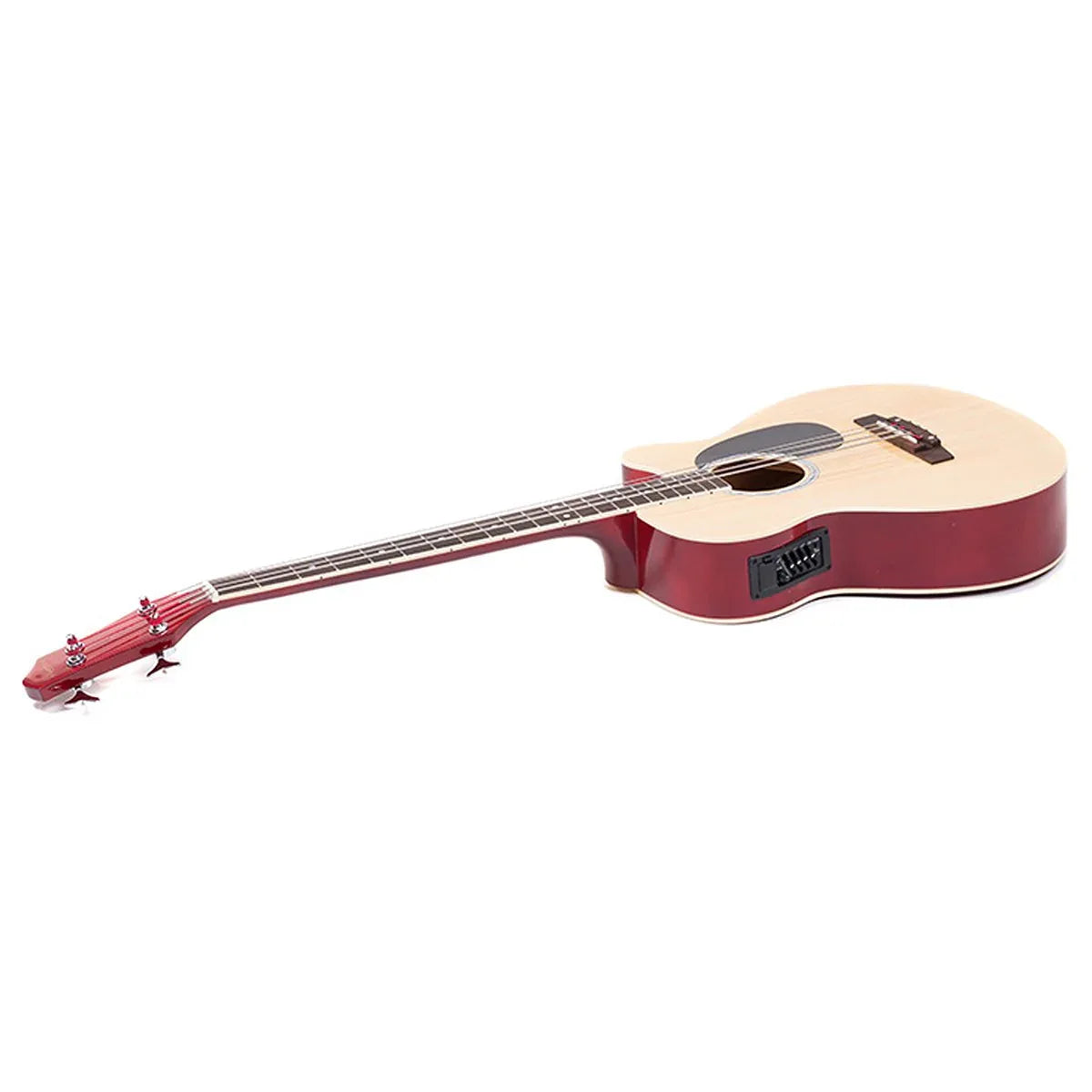 Karrera 43in Acoustic Bass Guitar with electric pickup - Natural - Mekamart Australia