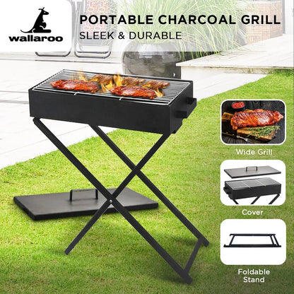 Wallaroo Charcoal BBQ Grill - Adjustable Height - Mekamart Australia