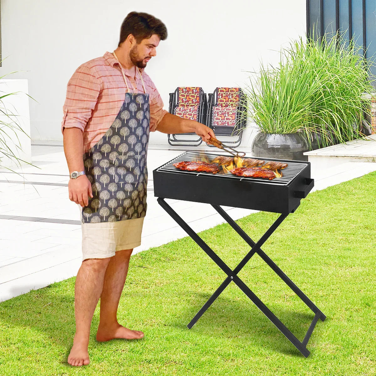 Wallaroo Charcoal BBQ Grill - Adjustable Height - Mekamart Australia