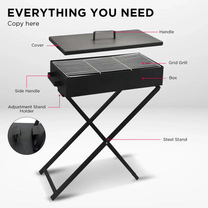 Wallaroo Charcoal BBQ Grill - Adjustable Height - Mekamart Australia