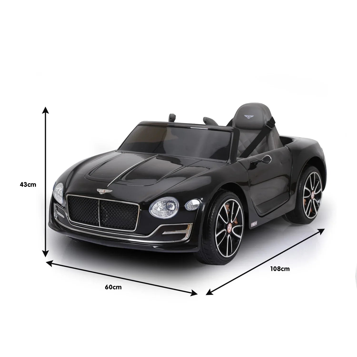 Kahuna Bentley Exp 12 Licensed Speed 6E Electric Kids Ride On Car Black - Mekamart Australia