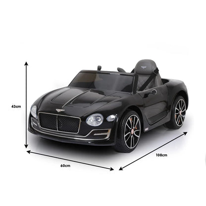 Kahuna Bentley Exp 12 Licensed Speed 6E Electric Kids Ride On Car Black - Mekamart Australia