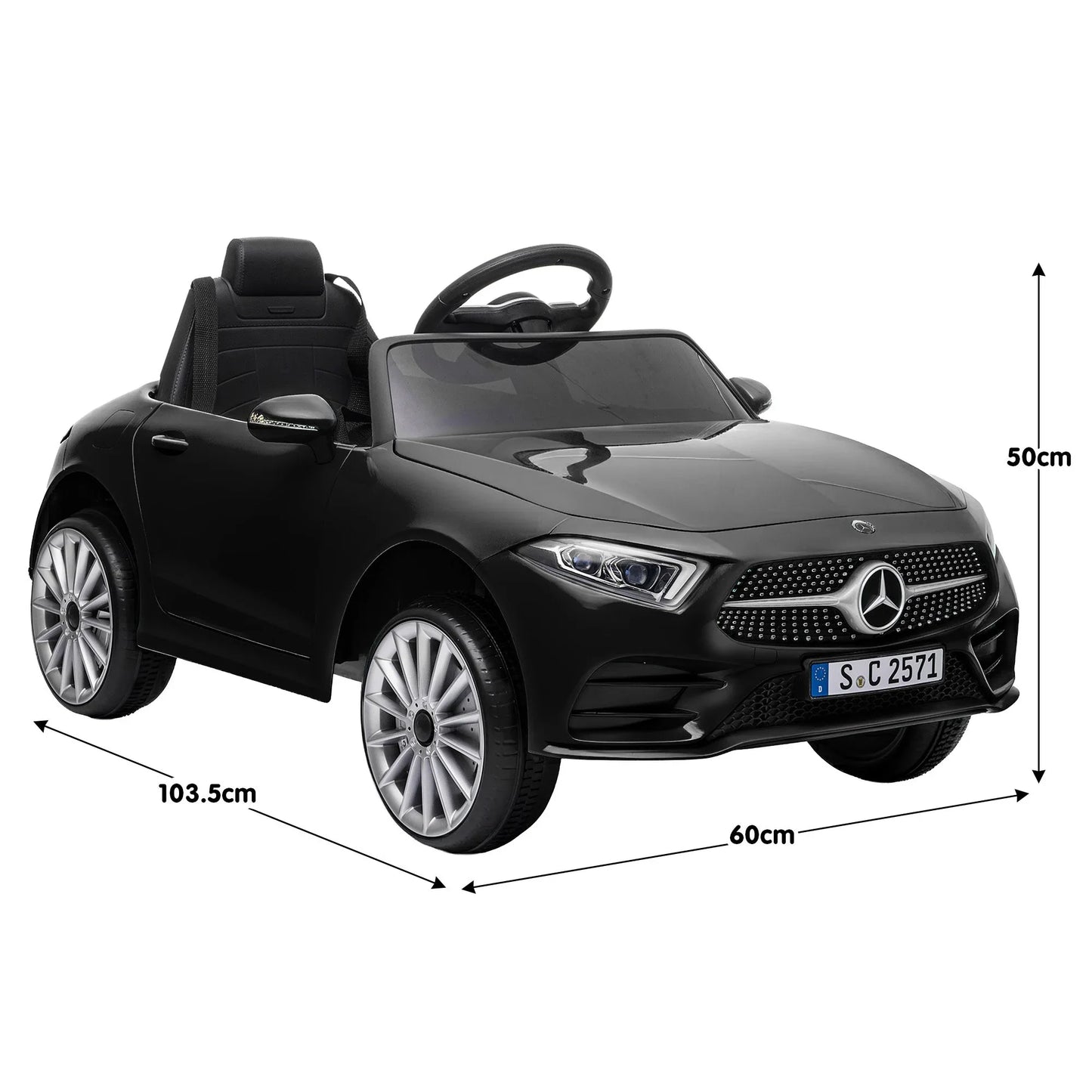 Kahuna Mercedes Benz CLS 350 Kids Electric Ride On Car with Remote Control - Black - Mekamart Australia