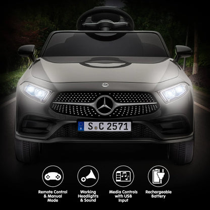 Kahuna Mercedes Benz CLS 350 Kids Electric Ride On Car with Remote Control - Black - Mekamart Australia