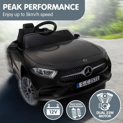 Kahuna Mercedes Benz CLS 350 Kids Electric Ride On Car with Remote Control - Black - Mekamart Australia