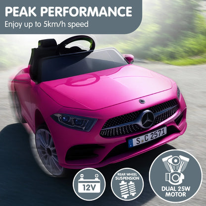 Kahuna Mercedes Benz CLS 350 Kids Electric Ride On Car with Remote Control - Pink - Mekamart Australia