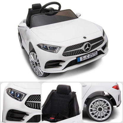 Kahuna Mercedes Benz CLS 350 Kids Electric Ride On Car with Remote Control - White - Mekamart Australia