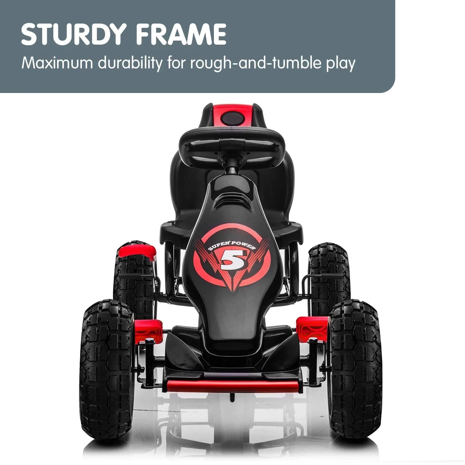 Kahuna G18 Kids Ride On Pedal Powered Go Kart Racing Style - Red - Mekamart Australia