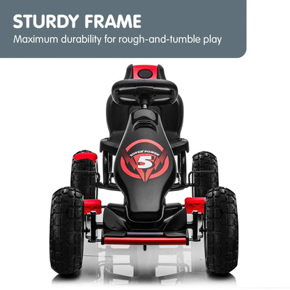 Kahuna G18 Kids Ride On Pedal Powered Go Kart Racing Style - Red - Mekamart Australia