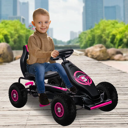 Kahuna G18 Kids Ride On Pedal Go Kart - Rose Pink - Mekamart Australia