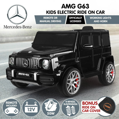 Kahuna Mercedes Benz AMG Licensed G63 Kids Electric Ride On Car Remote Control Dual 25W Motors Music Player LED Lights - Mekamart Australia