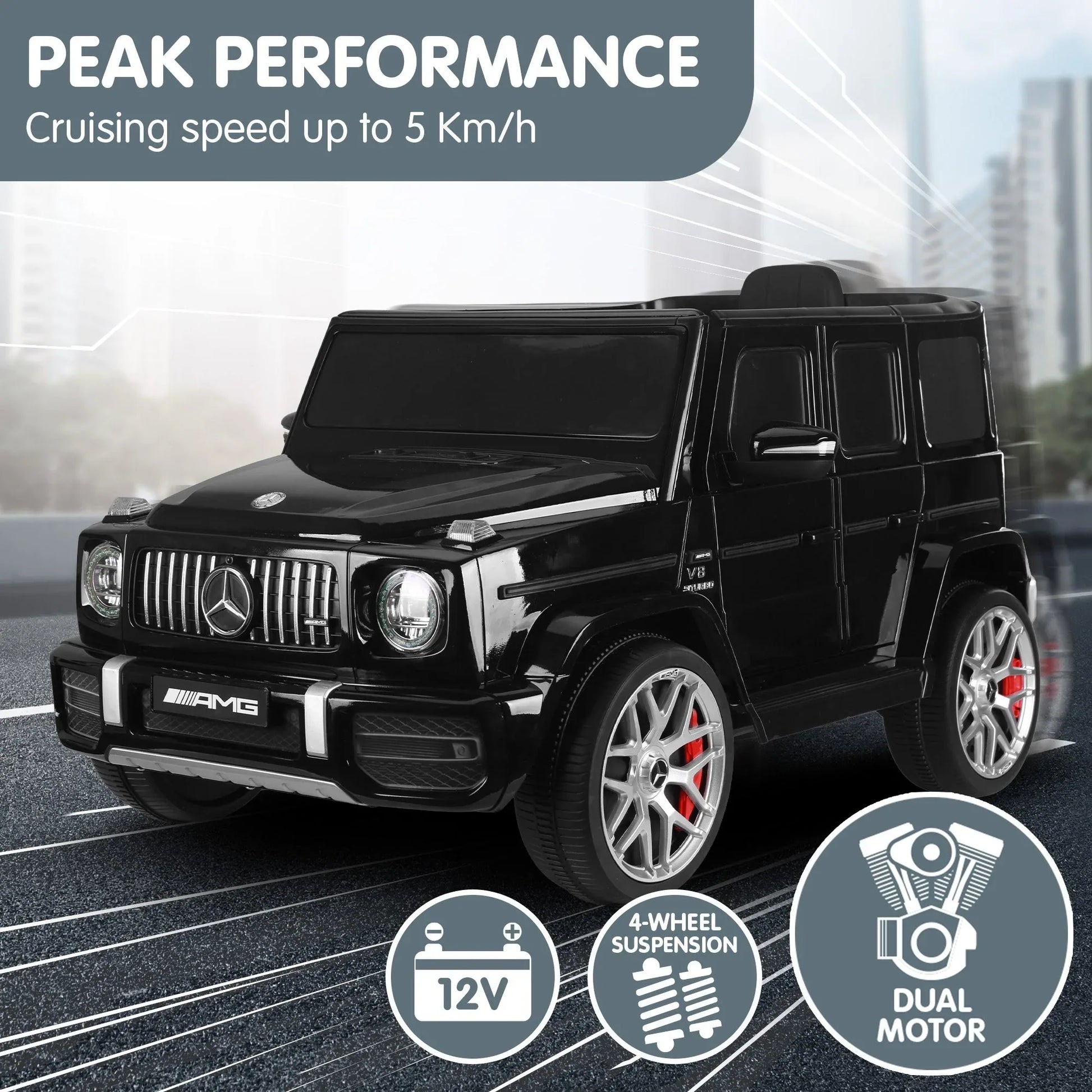 Kahuna Mercedes Benz AMG Licensed G63 Kids Electric Ride On Car Remote Control Dual 25W Motors Music Player LED Lights - Mekamart Australia