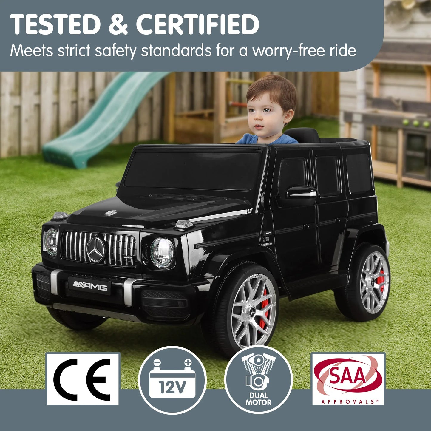 Kahuna Mercedes Benz AMG Licensed G63 Kids Electric Ride On Car Remote Control Dual 25W Motors Music Player LED Lights - Mekamart Australia