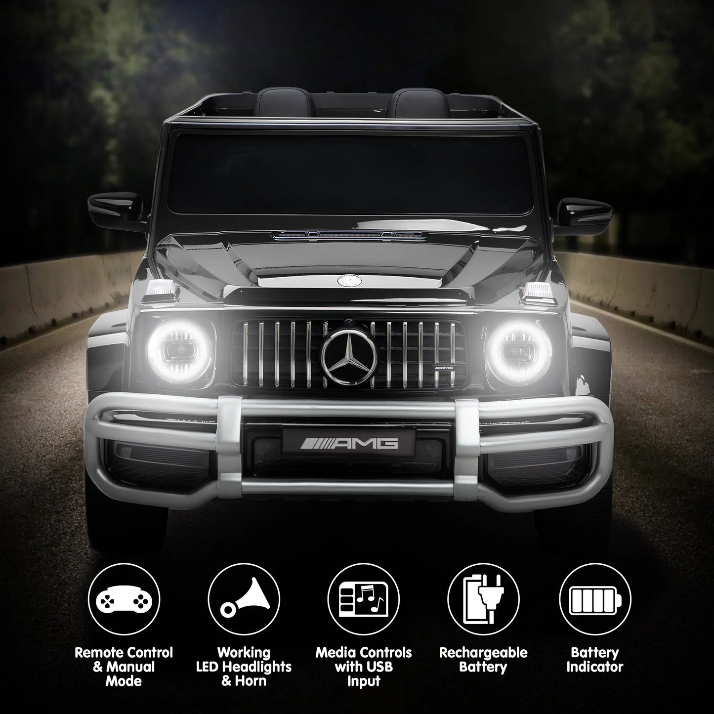 Kahuna Mercedes Benz AMG G63 Kids Electric Two Seater Ride On Car with Remote Control - Mekamart Australia
