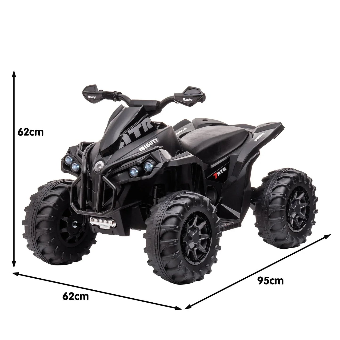 Kahuna GTS99 Kids Electric Ride On Quad Bike Toy ATV 50W - Black - Mekamart Australia
