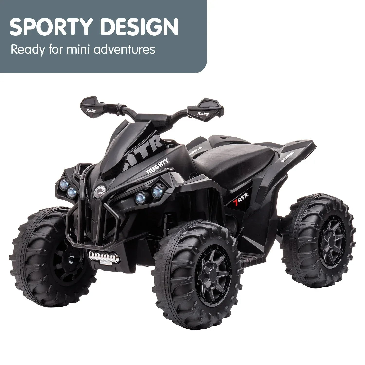 Kahuna GTS99 Kids Electric Ride On Quad Bike Toy ATV 50W - Black - Mekamart Australia