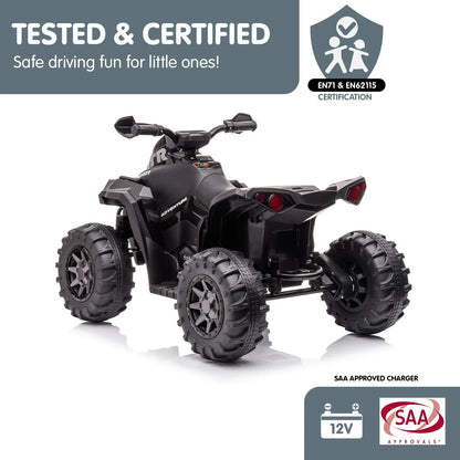 Kahuna GTS99 Kids Electric Ride On Quad Bike Toy ATV 50W - Black - Mekamart Australia