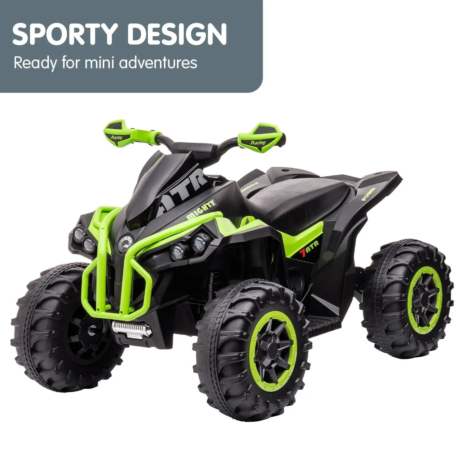 Kahuna GTS99 Kids Electric Ride On Quad Bike Toy ATV 50W - Green - Mekamart Australia