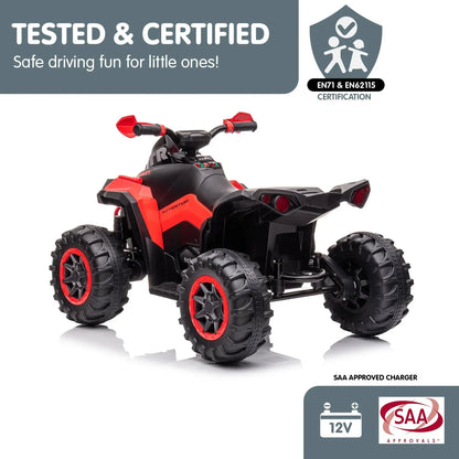Kahuna GTS99 Kids Electric Ride On Quad Bike Toy ATV 50W - Red - Mekamart Australia
