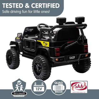 Kahuna S619 Gravity Kids Electric Ride On Car - Black - Mekamart Australia