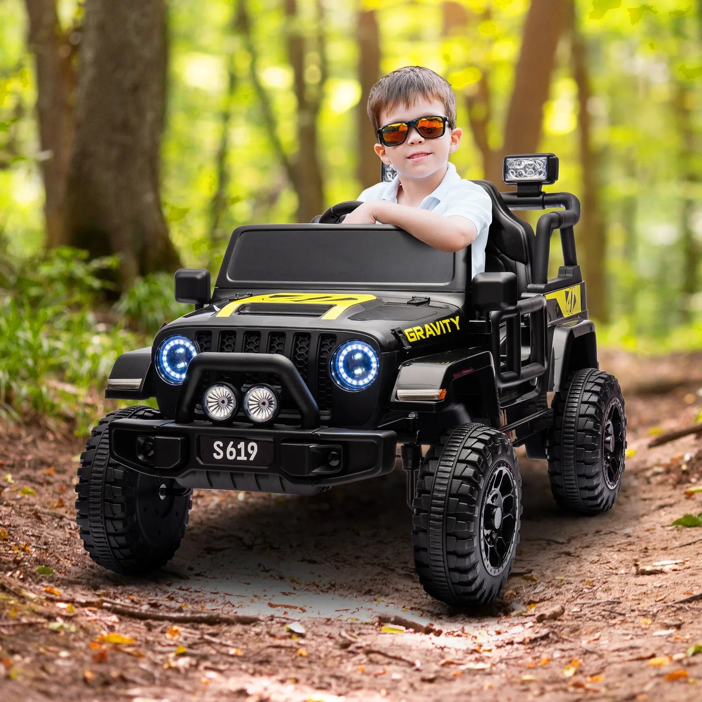 Kahuna S619 Gravity Kids Electric Ride On Car - Black - Mekamart Australia