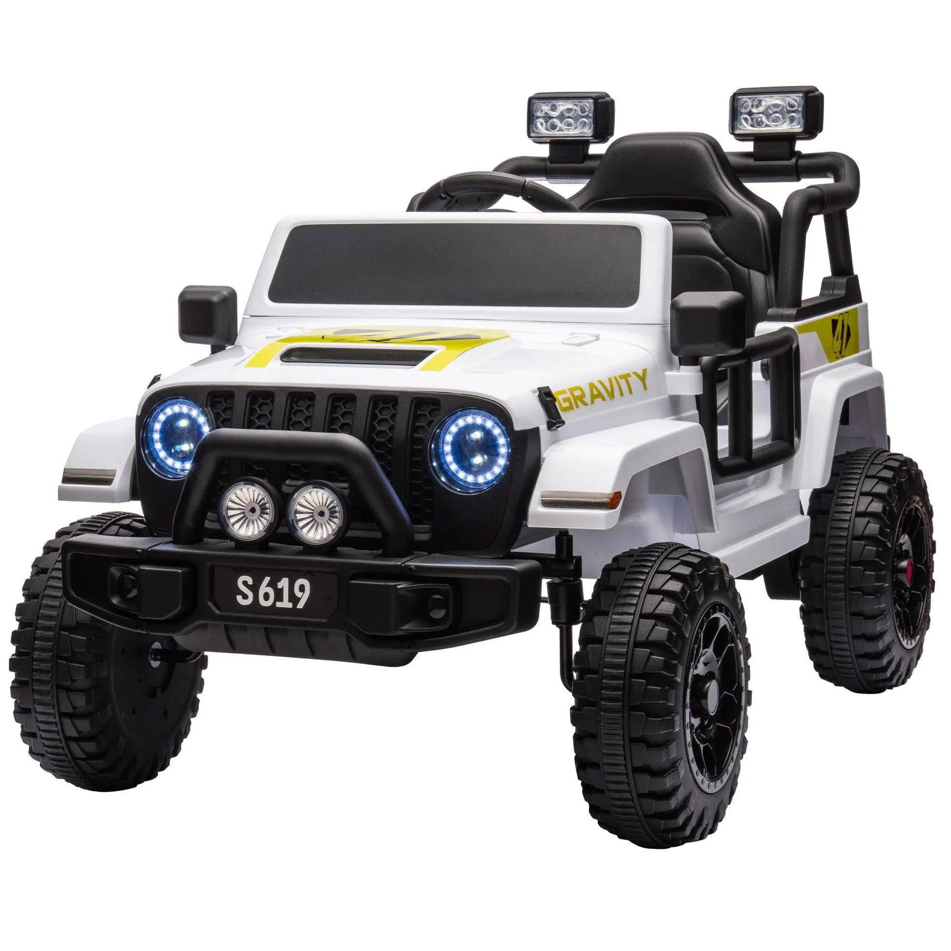 Kahuna S619 Gravity Kids Electric Ride On Car - White - Mekamart Australia