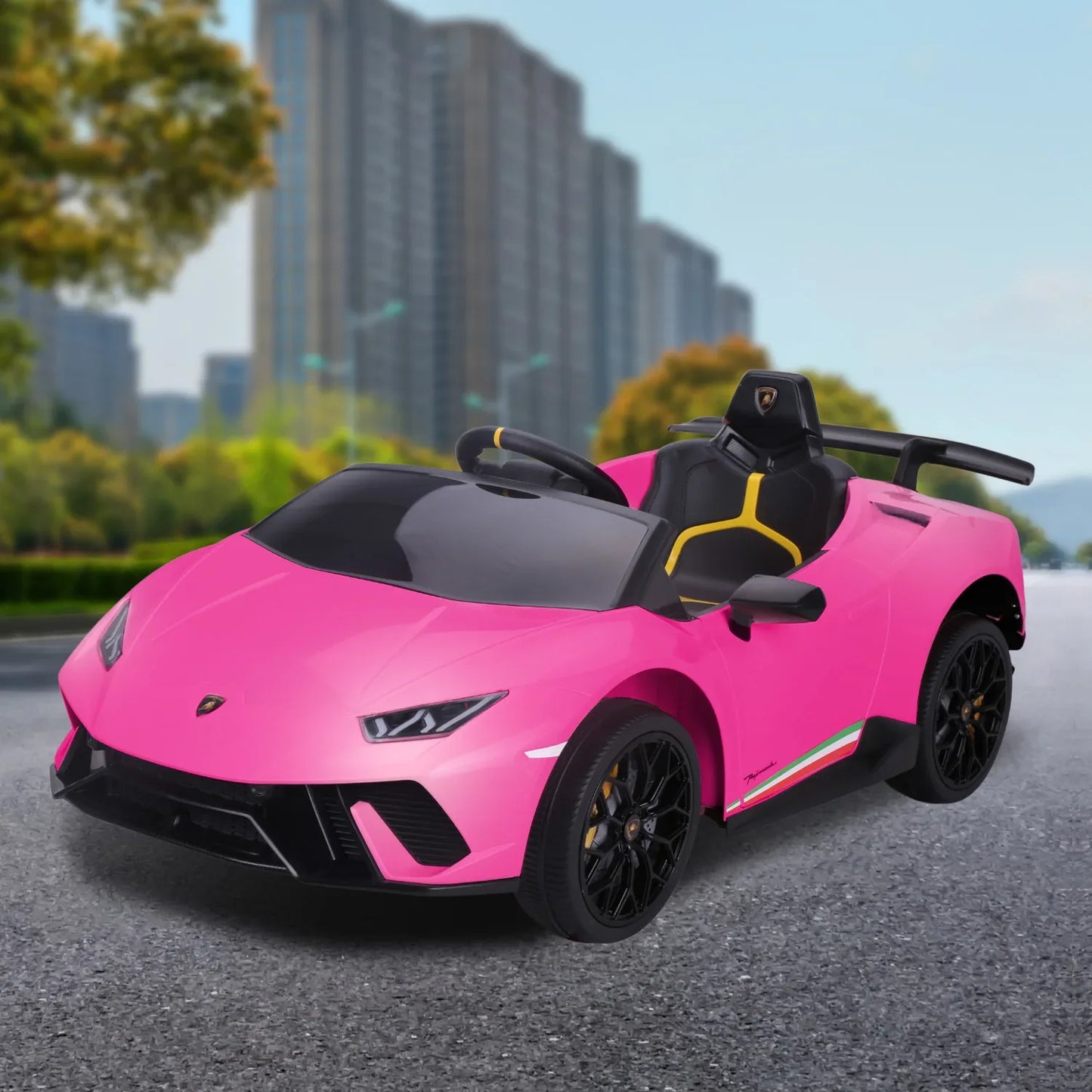 Kahuna Lamborghini Performante Kids Electric Ride On Car Remote Control by Kahuna - Pink - Mekamart Australia