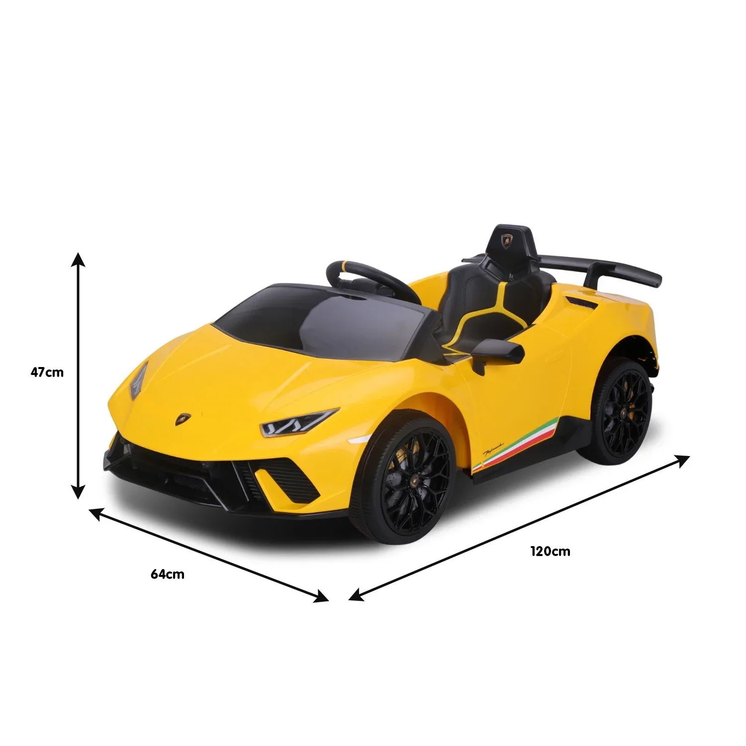 Kahuna Lamborghini Performante Kids Electric Ride On Car Remote Control - Yellow - Mekamart Australia