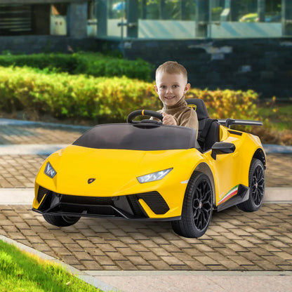 Kahuna Lamborghini Performante Kids Electric Ride On Car Remote Control - Yellow - Mekamart Australia