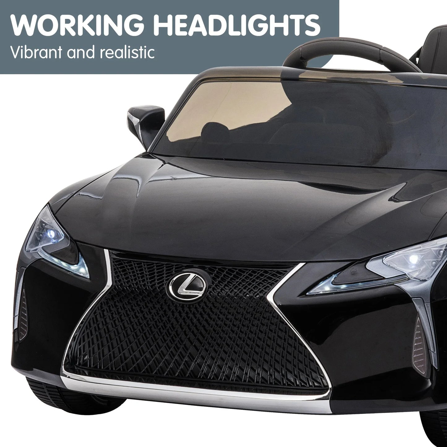 Kahuna Licensed Lexus LC 500 Kids Electric Ride On Car - Black - Mekamart Australia